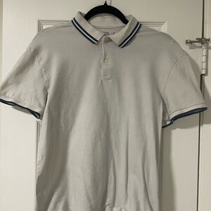 Abercrombie & Fitch White Polo Shirt